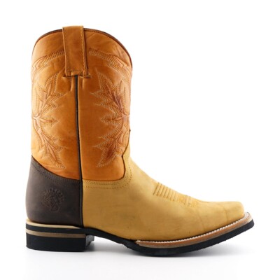 GRINDERS EL Paso Unisex hellbraun Leder Cowboy Slipper halbhohe klassische Stiefel