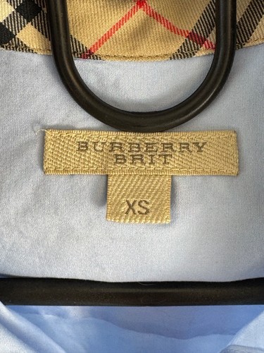 Burberry women shirt blue button short sleeves size xs - Picture 4 of 6