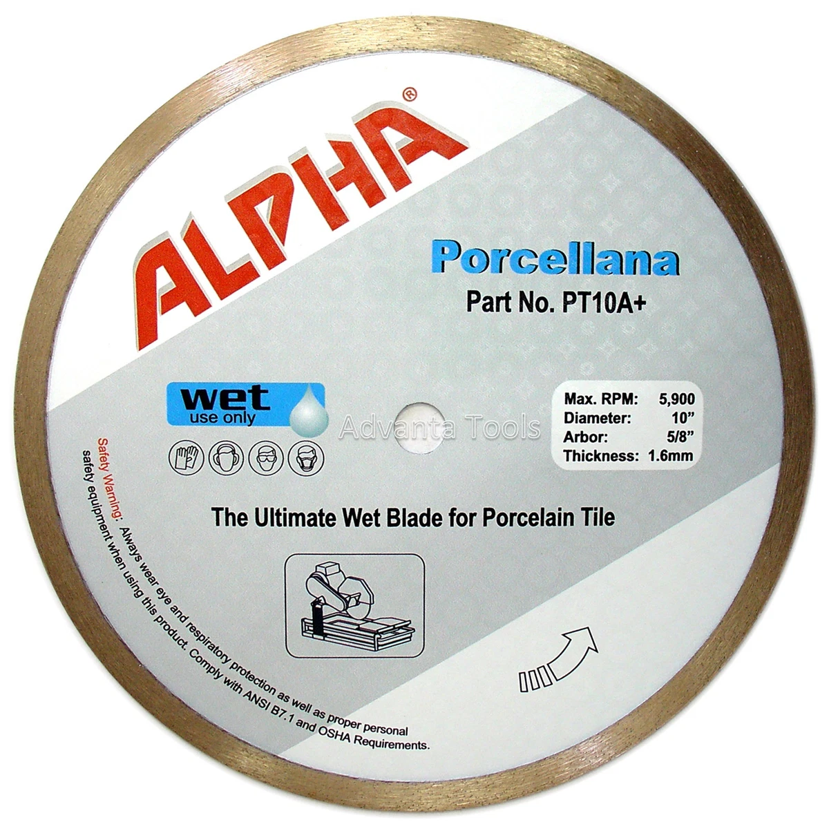 Best blade on sale for porcelain tile