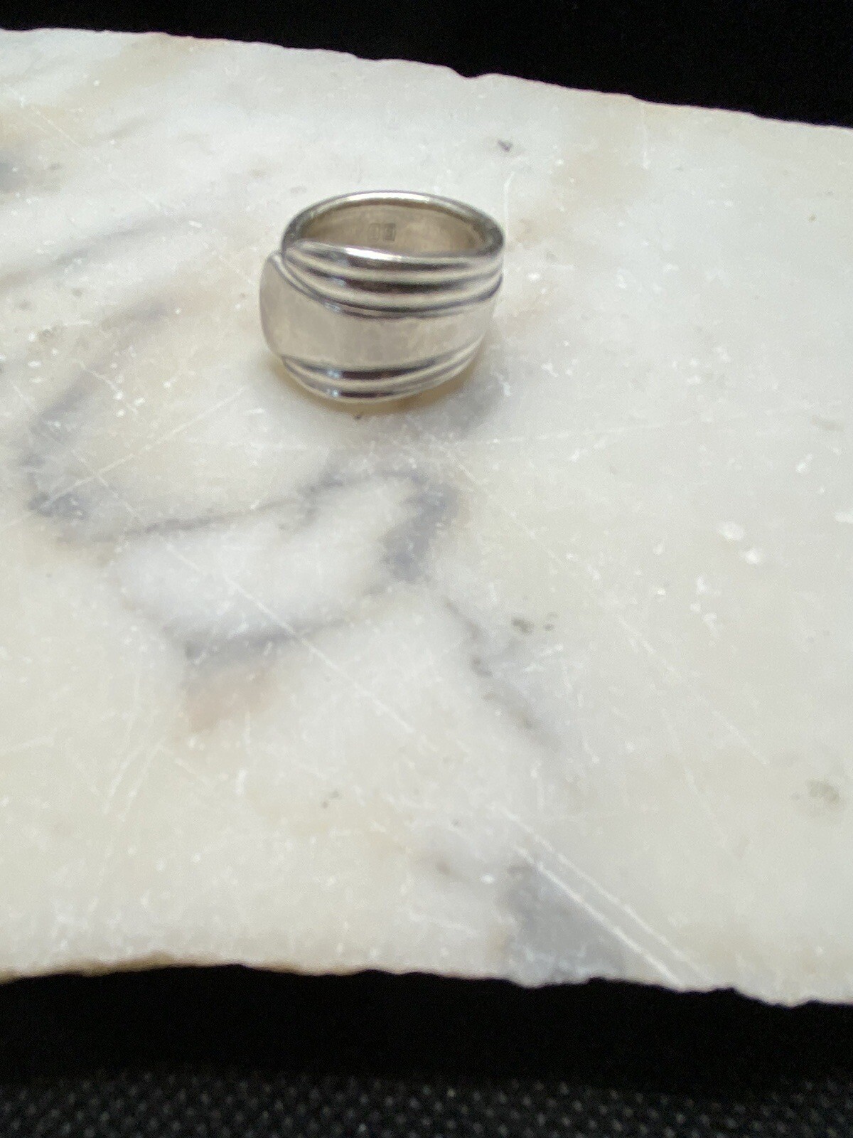 Vintage Silver Plated Spoon Ring - image 2