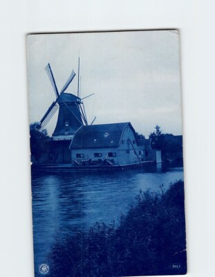 Postcard Windmill Nature Scene