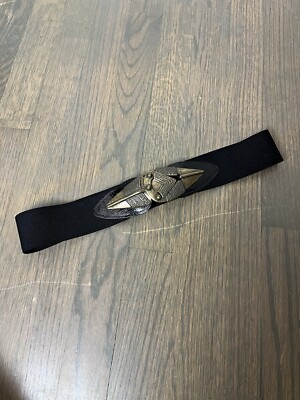 VINTAGE UPTONS ARROW HEAD STRETCH BELT SIZE LARGE Vintage Omega 2 inch Arrowhead Stretch Belt Size Large | eBay main image 2
