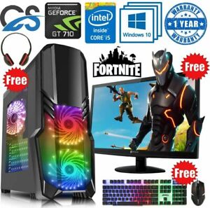 Schnell Gaming Pc Computer Bundle Intel Quad Core I5 16gb 1tb Windows 10 2gb Gt710 Ebay