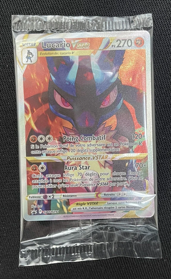 Pokémon Lucario VSTAR Sammelkarte - Black Star Promo Full Art SWSH291