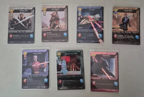 Star Wars Unlimited TCG Judge Promo Set of 7  Ahsoka Tano Darth Maul Ghost More