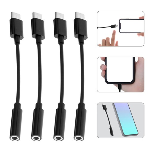 4pcs Cord Headphone Adapter Usb-c To 3.5 Mm Headphone Jack Adapter