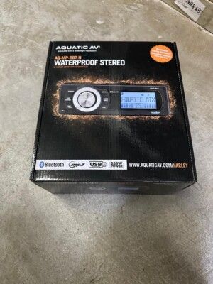 Aquatic AV AQ-MP-5BT-H Replacement Radio for Harley (1998-2013 Touring Models) 