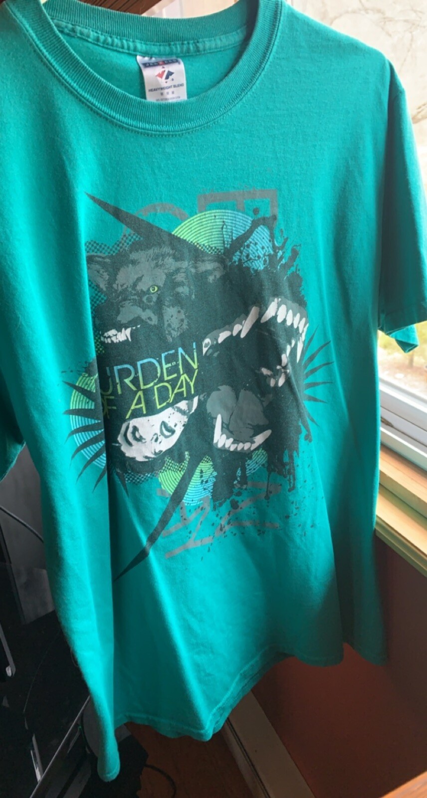 Original Vintage Burden Of A Day Dark Mint Green Band… Gem