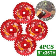 9"x 36 Teeth Carbide Tipped Blade kit for Brush Cutter Trimmer Weed Eater 4Pack