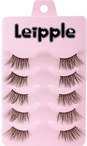5 Pairs Half Lashes 3D Mink Corner Eyelashes False Natural Cat Eye Curly Thick - 第 1/6 張圖片