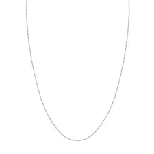1.20mm Open Dainty Twisted Rope Chain Necklace Real Solid 14K Real White Gold
