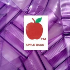 PURPLE 1,000 APPLE BRAND BAGGIES 12510  RESEALABLE 1000 plastic 1.25"x1" bags