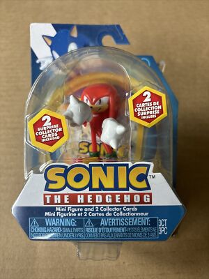 Sonic The Hedgehog Knuckles Action Figure 2.5  + 2 Collector Cards Sega New