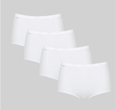 Sloggi Basic Maxi Brief Knickers  4 Pack 95% Cotton brand new White size 12