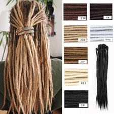 20" Synthetic Handmade Dreadlocks Double Ended Dread Hair Extension Hip Hop Locs