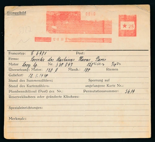 S3327) France AFS meter master map, code: C6901 / 12.8.30