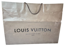 Louis Vuitton Authentic Paper Gift Shopping Bag, Original, Jumbo, Brown
