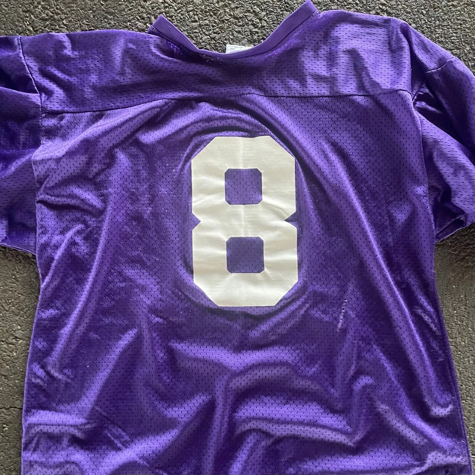 Camiseta deportiva grande vintage de malla Hurricanes años 90 púrpura manga larga Foto 2 de 4