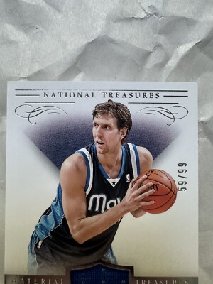 2013-14 National Treasures Dirk Nowitzki Material Game Used Patch 