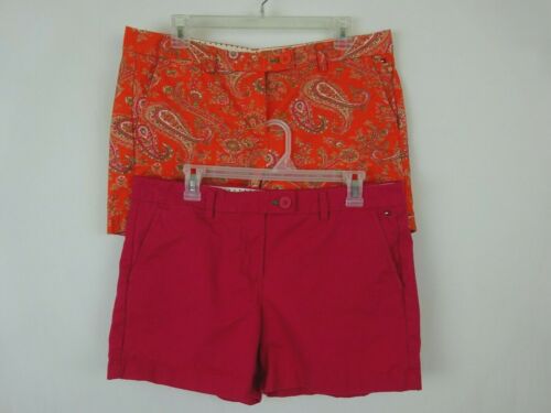 (2) Tommy Hilfiger Women's Mini Shorts ~ Orange P… - image 1