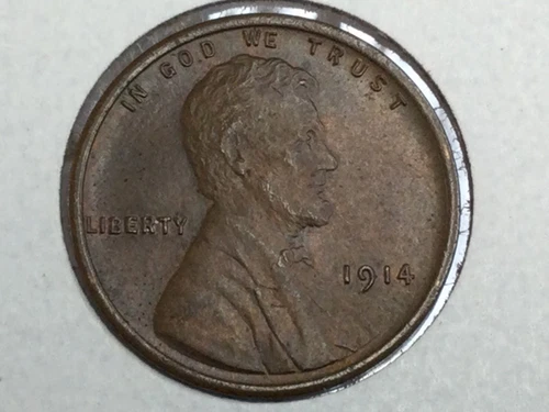 1914 Lincoln Cent in almost uncirculated plus