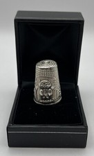 Owl Thimble Victorian Style 925 Sterling Silver with box