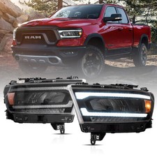 Vland Led Reflector Headlights For 2019-2021 Dodge Ram 1500 Wsequential Signals