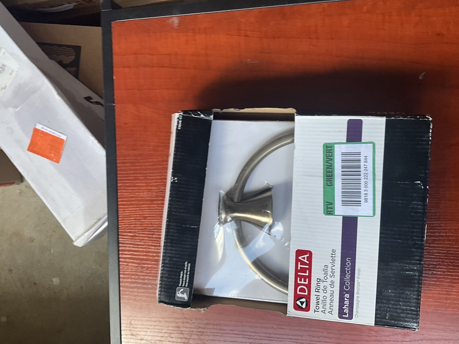 Delta 73846CZ Lahara Towel Ring in Champagne Bronze New eBay