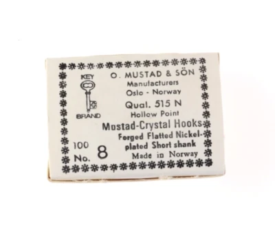 AMI MUSTAD CRYSTAL HOOKS - Ref 515N - Size 8 - 100 pz - GH068