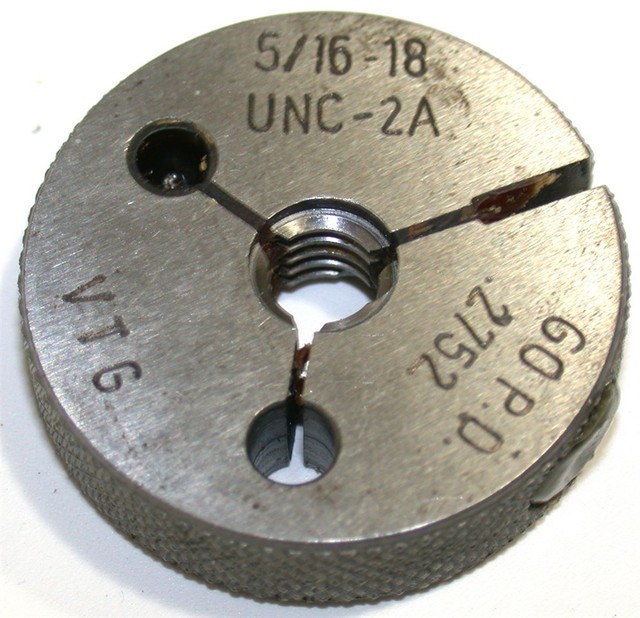 Vermont 5/16"18 UNC2A Thread Ring Go Gage eBay