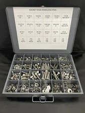 980pcs ASSORTMENT- Stainless Steel Socket Allen Head Screws 1/4” 5/16” 3/8”