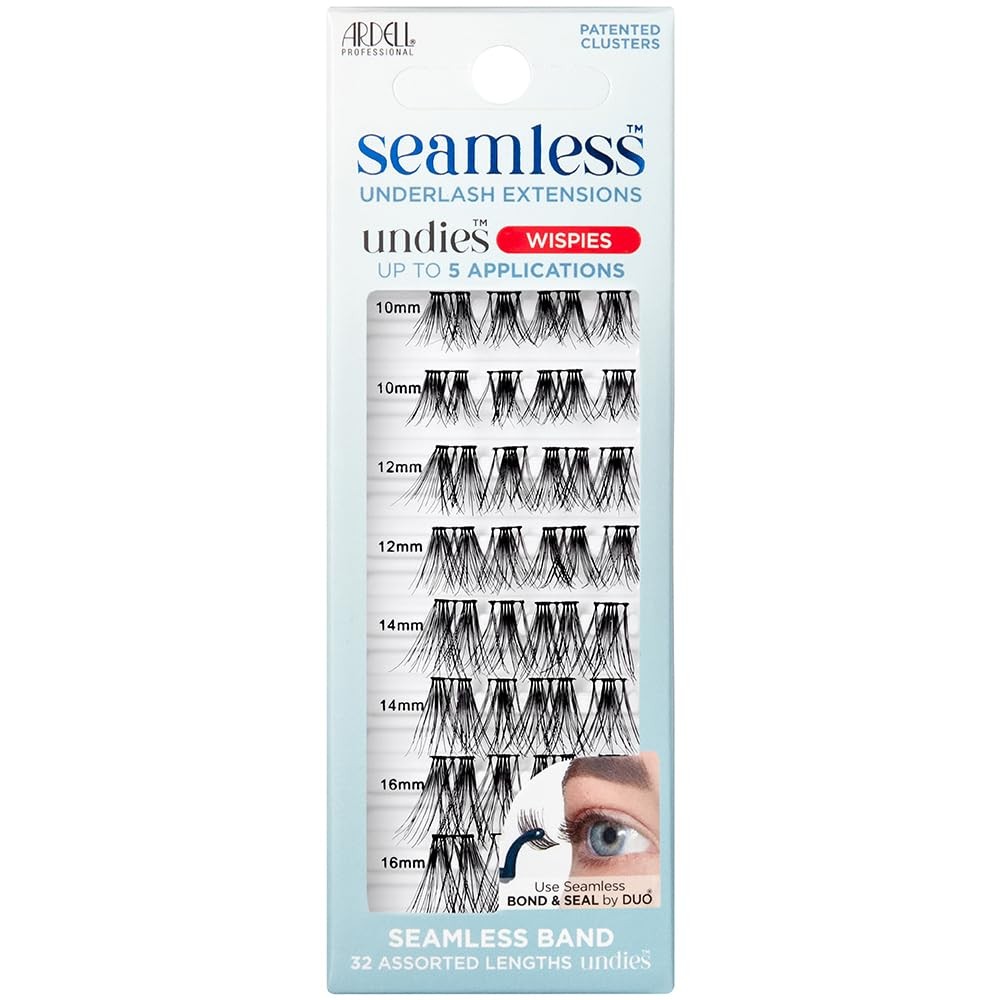 Ardell Seamless Undies Underlash Eyelash Extensions Refill, Wispies Clear