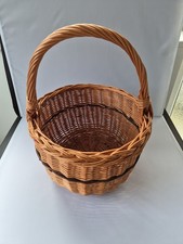 large wicker basket with handle