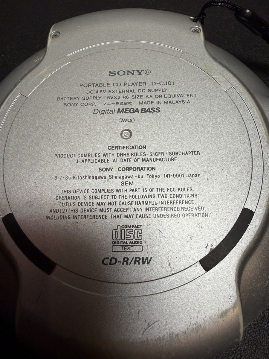 Sony D-CJ01 Portable CD Walkman Music Player CD/Mp3. Tested
