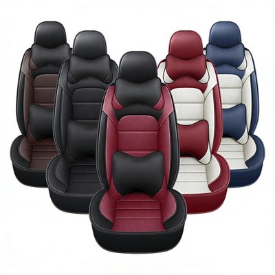 5-Seat Car Seat Covers Full Set, Stylish Design, Easy Clean For Cars SUVs Trucks