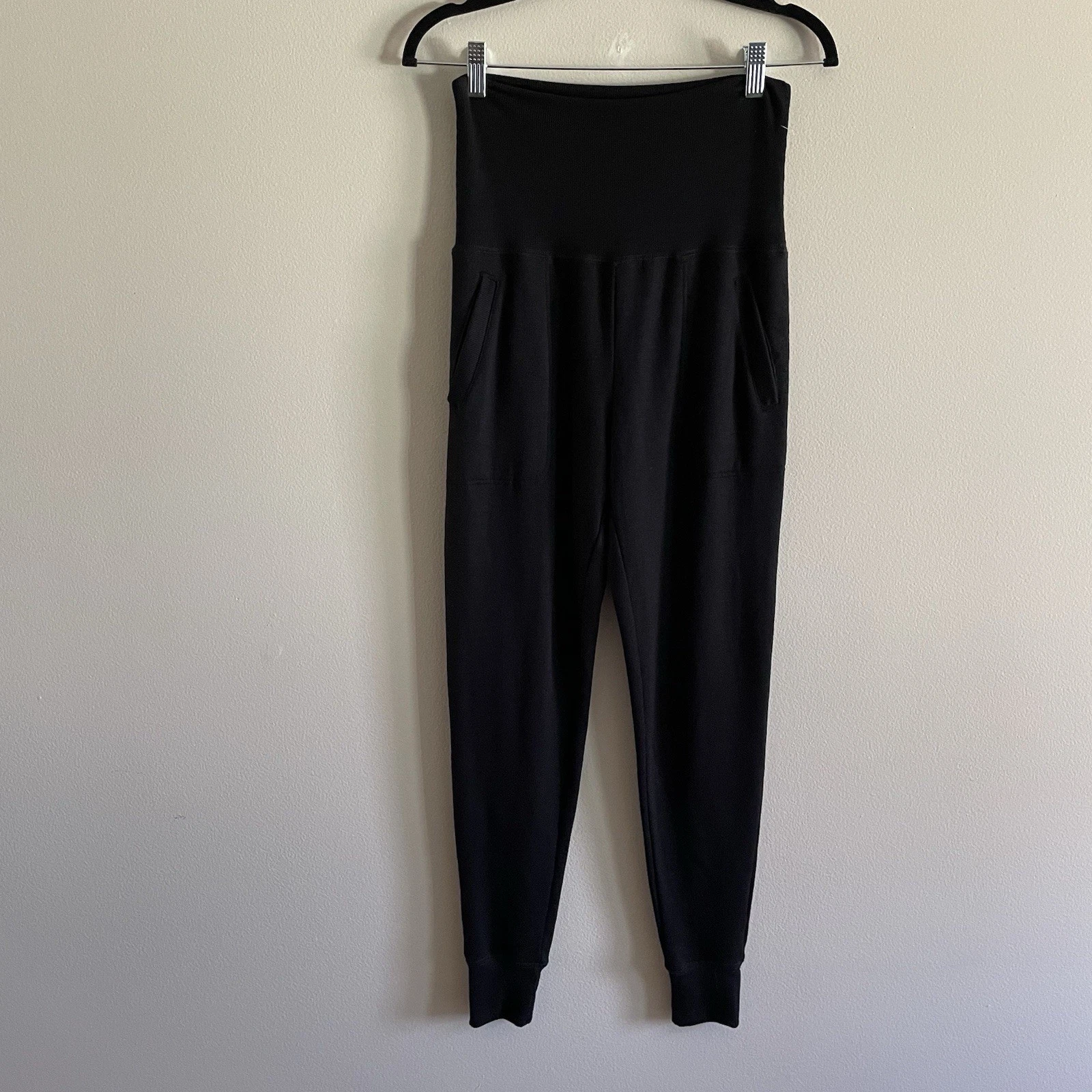 beyond-yoga slouchy soft cozy fleece fold-over sweatpants