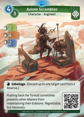 Altered Beyond The Gates Card #016-F Axiom Scrambler - UNSCANNED