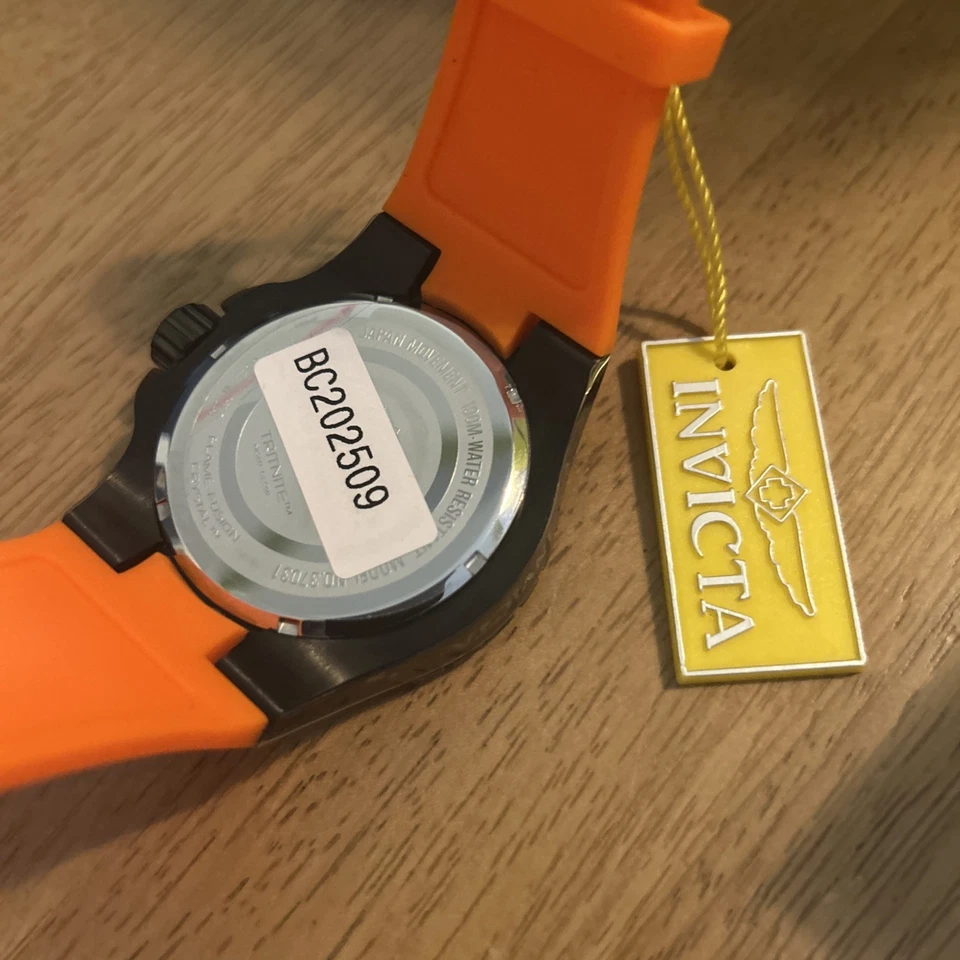 НОВЫЕ мужские Invicta 50 мм авиатор из нержавеющей стали тахометр черный циферблат часов - Изображение 3 из 4