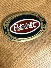SWEET VINTAGE 1980s PETERBILT TRUCKER TRUCKING LOGO BELT BUCKLE