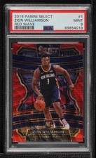 2019-20 Select Concourse Tmall Red Wave Prizm Zion Williamson #1 PSA 9 MINT 0s5s