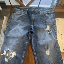 Maurices Medium Blue Distressed Denim Jeans B...