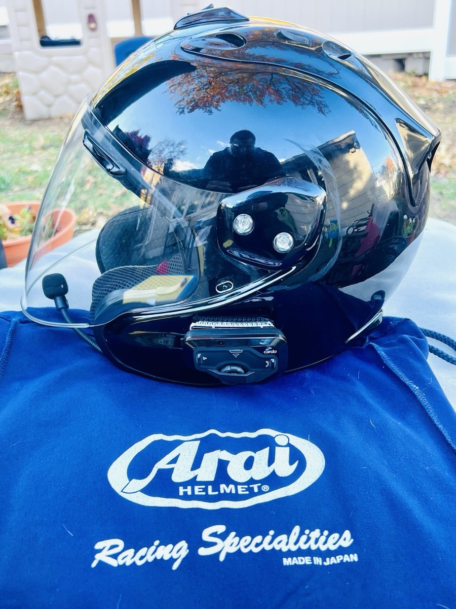 Vintage Arai CT-Z Open Face Helmet/Black/Clear Visor/Cardo Freecom