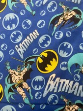 Batman Flannel by DC Comics for Camelot Fabrics in blues