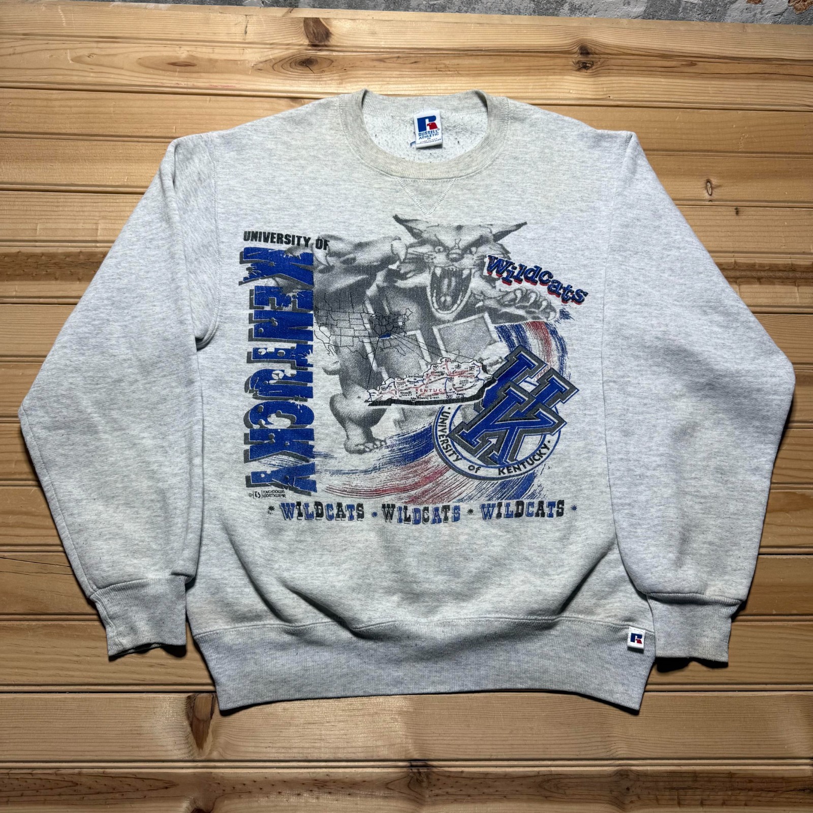Vintage 90s University of Kentucky Wildcats Crewneck Pullover Sweatshirt Medium