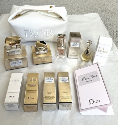 10PC DIOR Prestige La Creme/Eye Cream/La Micro Huile De Rose/Jadore L'or/Pouch
