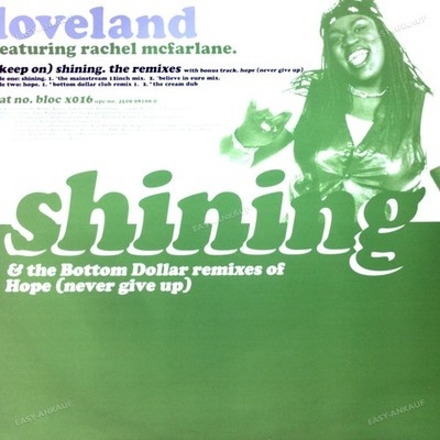 Loveland Featuring Rachel McFarlane - Shining / Hope Maxi (VG/VG) .*
