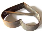 2 ANTIQUE TIN HEART COOKIE CUTTERS - ONE WITH HANDLE - PRIMITIVE FOLK ART — photo 3