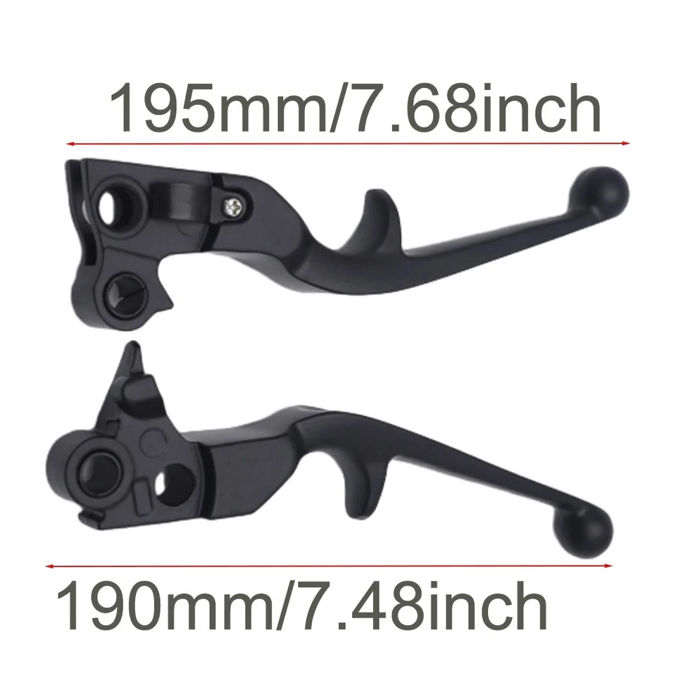 Long Clutch Lever Brake Lever Black For Harley-Davidson Softail 1996-2012 - Image 4 of 4