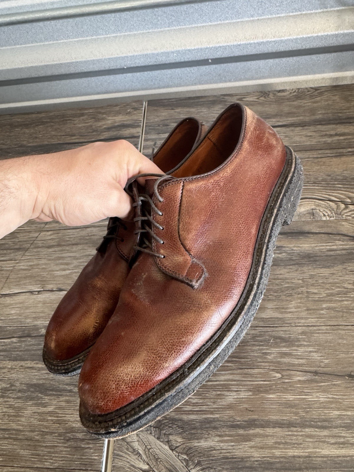 Alden 947 Brown Alpine Grain Plain Toe Blucher