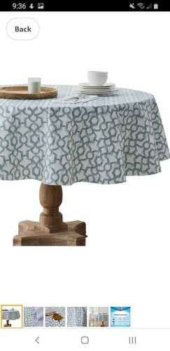 Wipable Tablecloth 70" Round New Clorox Mildew Resistant - Picture 1 of 4